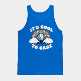 It's Cool To Care Earth Day Rainbow Tank Top